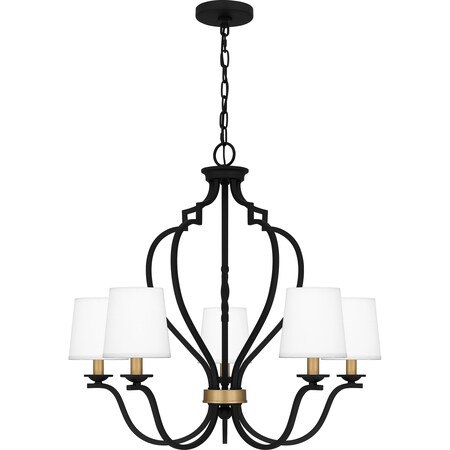 Quoizel Wilkins Chandelier 5 Lights Matte Black WIL5027MBK